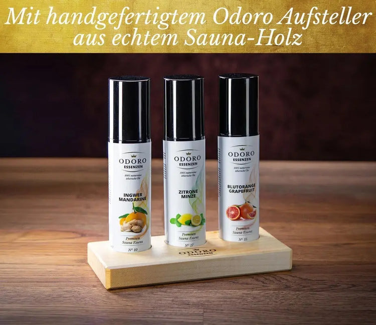 Saunaaufguss-Geschenksets-die-perfekte-Geschenkidee-für-die-Sauna Odoro Essenzen